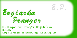 boglarka pranger business card